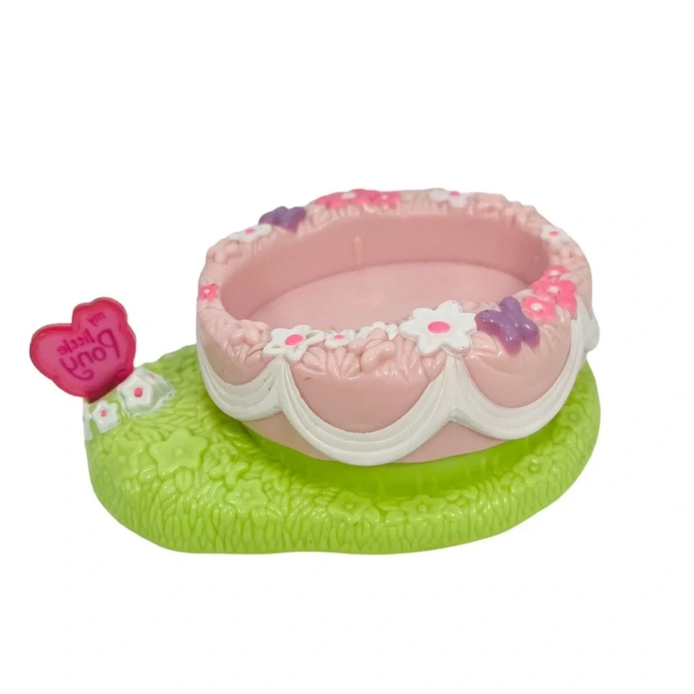 My Little Pony 2003 Push Along Rotating Platform Accessory Pink Green Hasbro MLP